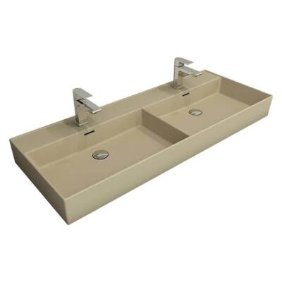 Bocchi Milano Çift Gözlü Lavabo 120 cm Mat Yasemin 1393-007-0132 - BOCCHI
