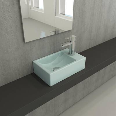 Bocchi Milano Dar Sağ Lavabo 37 Cm Mat Buz Mavi 1419-029-0126 - BOCCHI (1)