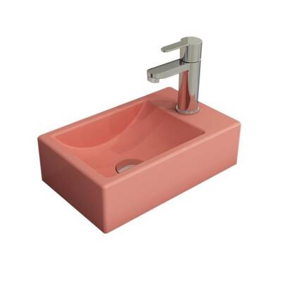 Bocchi Milano Dar Sağ Lavabo 37 Cm Mat Somon 1419-032-0126 - BOCCHI