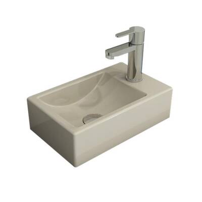 Bocchi Milano Dar Sağ Lavabo 37 Cm Parlak Bisküvi 1419-014-0126 - BOCCHI