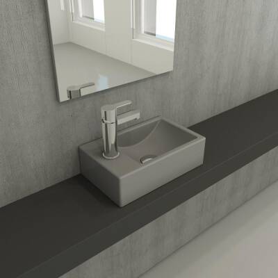 Bocchi Milano Dar Sol Lavabo 37 Cm Mat Gri 1418-006-0126 - BOCCHI (1)