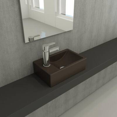 Bocchi Milano Dar Sol Lavabo 37 Cm Mat Kahverengi 1418-025-0126 - BOCCHI (1)