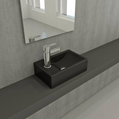 Bocchi Milano Dar Sol Lavabo 37 Cm Mat Siyah 1418-004-0126 - BOCCHI (1)