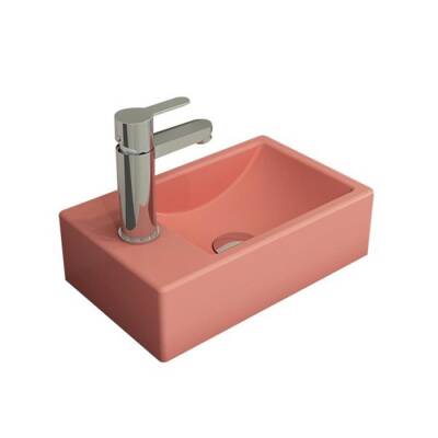 Bocchi Milano Dar Sol Lavabo 37 Cm Mat Somon 1418-032-0126 - BOCCHI