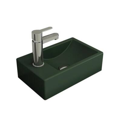 Bocchi Milano Dar Sol Lavabo 37 Cm Mat Yeşil 1418-027-0126 - BOCCHI