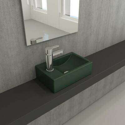 Bocchi Milano Dar Sol Lavabo 37 Cm Mat Yeşil 1418-027-0126 - BOCCHI (1)