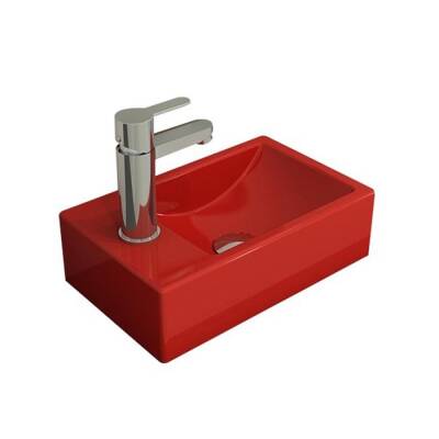 Bocchi Milano Dar Sol Lavabo 37 Cm Parlak Kırmızı 1418-019-0126 - BOCCHI
