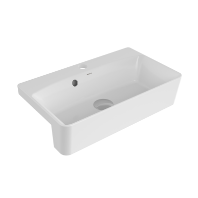 Bocchi Milano Dar Yarım Tezgah Lavabo 50x30 cm Parlak Beyaz - BOCCHI