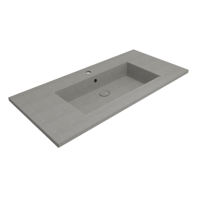 Bocchi Milano Etajerli Lavabo 100 cm Mat Beton - BOCCHI