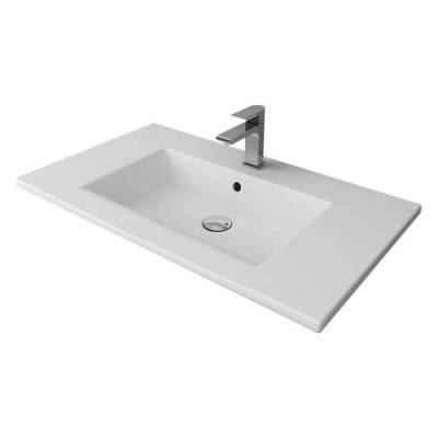Bocchi Milano Etajerli Lavabo 100 cm Mat Beyaz 1105-002-0126 - BOCCHI