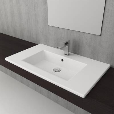 Bocchi Milano Etajerli Lavabo 100 cm Mat Beyaz 1105-002-0126 - BOCCHI (1)