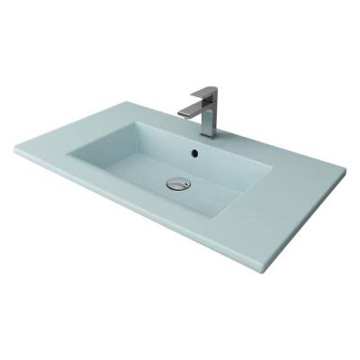 Bocchi Milano Etajerli Lavabo 100 cm Mat Buz Mavi 1105-029-0126 - BOCCHI
