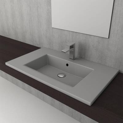 Bocchi Milano Etajerli Lavabo 100 cm Mat Gri 1105-006-0126 - BOCCHI (1)