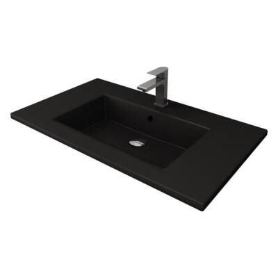 Bocchi Milano Etajerli Lavabo 100 cm Mat Siyah 1105-004-0126 - BOCCHI
