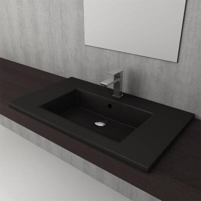Bocchi Milano Etajerli Lavabo 100 cm Mat Siyah 1105-004-0126 - BOCCHI (1)