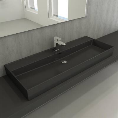 Bocchi Milano Etajerli Lavabo 120 cm Mat Antrasit 1394-020-0126 - BOCCHI (1)