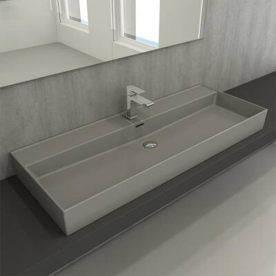 Bocchi Milano Etajerli Lavabo 120 cm Mat Gri 1394-006-0126 - BOCCHI (1)