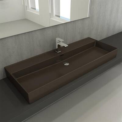 Bocchi Milano Etajerli Lavabo 120 cm Mat Kahverengi 1394-025-0126 - BOCCHI (1)