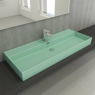 Bocchi Milano Etajerli Lavabo 120 cm Mat Mint Yeşil 1394-033-0126 - BOCCHI (1)