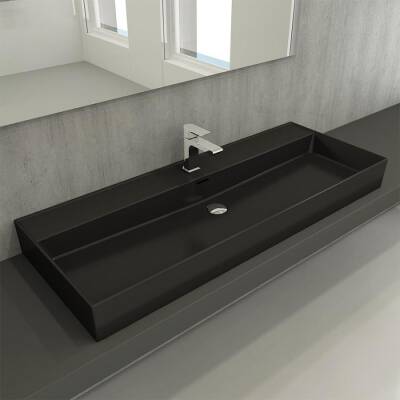 Bocchi Milano Etajerli Lavabo 120 cm Mat Siyah 1394-004-0126 - BOCCHI (1)