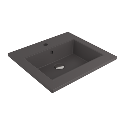 Bocchi Milano Etajerli Lavabo 50 cm Mat Antrasit - BOCCHI