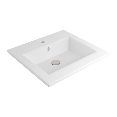 Bocchi Milano Etajerli Lavabo 50 cm Mat Beyaz - BOCCHI