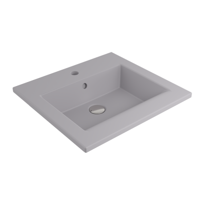 Bocchi Milano Etajerli Lavabo 50 cm Mat Gri - BOCCHI
