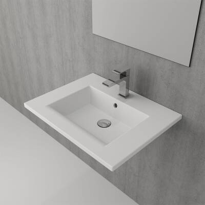 Bocchi Milano Etajerli Lavabo 60 cm Mat Beyaz 1161-002-0126 - BOCCHI (1)