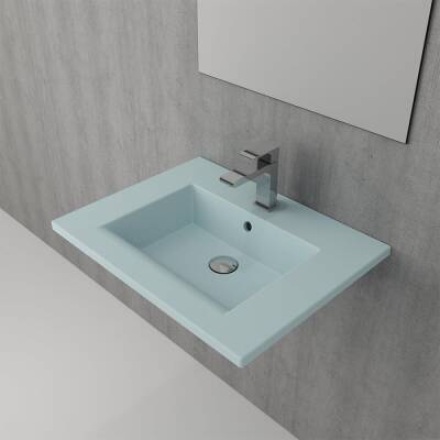 Bocchi Milano Etajerli Lavabo 60 cm Mat Buz Mavi 1161-029-0126 - BOCCHI (1)