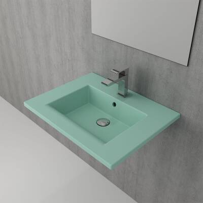 Bocchi Milano Etajerli Lavabo 60 cm Mat Mint Yeşil 1161-033-0126 - BOCCHI (1)