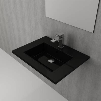 Bocchi Milano Etajerli Lavabo 60 cm Parlak Siyah 1161-005-0126 - BOCCHI (1)