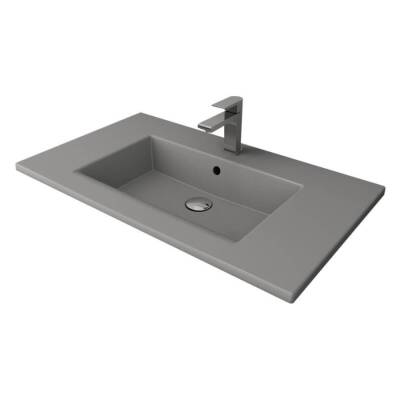 Bocchi Milano Etajerli Lavabo 80 cm Mat Antrasit 1113-006-0126 - BOCCHI