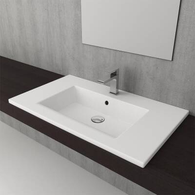 Bocchi Milano Etajerli Lavabo 80 cm Mat Beyaz 1113-002-0126 - BOCCHI (1)