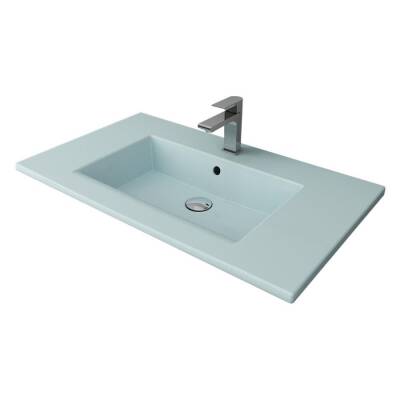 Bocchi Milano Etajerli Lavabo 80 cm Mat Buz Mavi 1113-029-0126 - BOCCHI