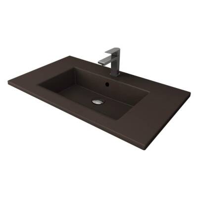 Bocchi Milano Etajerli Lavabo 80 cm Mat Kahverengi 1113-025-0126 - BOCCHI