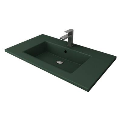 Bocchi Milano Etajerli Lavabo 80 cm Mat Yeşil 1113-027-0126 - BOCCHI