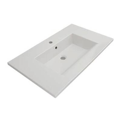 Bocchi Milano Etajerli Lavabo 80 cm Parlak Beyaz 1113-001-0126 - BOCCHI (1)