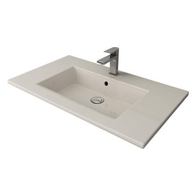 Bocchi Milano Etajerli Lavabo 80 cm Parlak Bisküvi 1113-014-0126 - BOCCHI