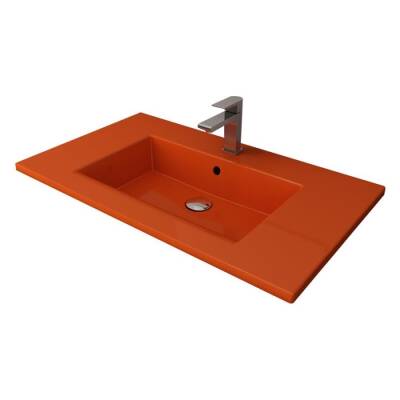 Bocchi Milano Etajerli Lavabo 80 cm Parlak Turuncu 1113-012-0126 - BOCCHI