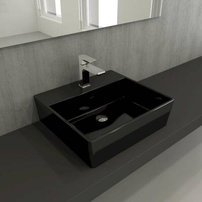 Bocchi Milano Lavabo 50 cm Parlak Siyah 1216-005-0126 - BOCCHI