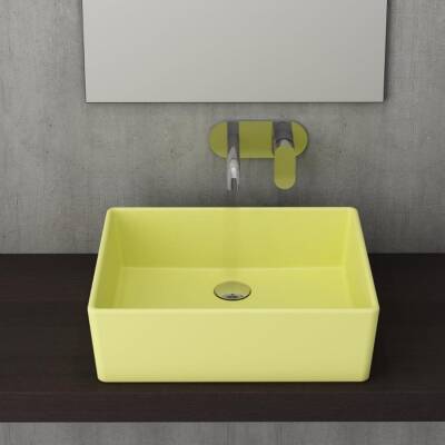 Bocchi Milano Lavabo Çanak 50 cm Mat Sarı 1215-026-0125 - BOCCHI (1)