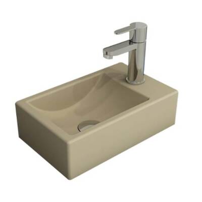 Bocchi Milano Lavabo Sağ Armatür Delikli Dar 37 cm Mat Yasemin 1419-007-0126 - BOCCHI