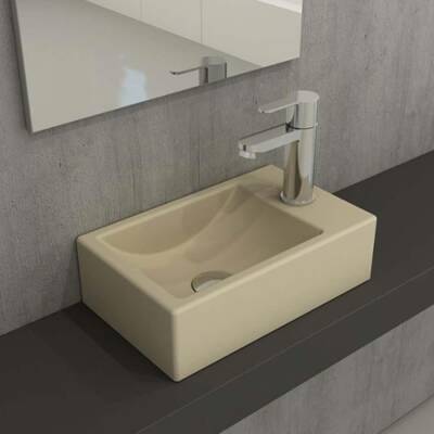 Bocchi Milano Lavabo Sağ Armatür Delikli Dar 37 cm Mat Yasemin 1419-007-0126 - BOCCHI (1)