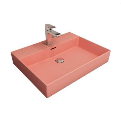 Bocchi Milano Lavabo Tezgah Üstü 60 cm Mat Somon 1376-032-0126 - BOCCHI