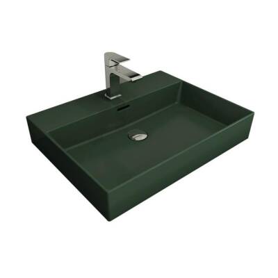 Bocchi Milano Lavabo Tezgah Üstü 60 cm Mat Yeşil 1376-027-0126 - BOCCHI