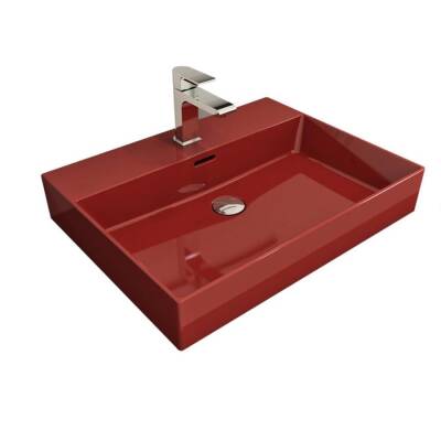 Bocchi Milano Lavabo Tezgah Üstü 60 cm Parlak Kırmızı 1376-019-0126 - BOCCHI