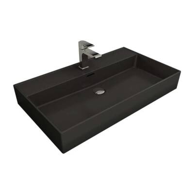 Bocchi Milano Tezgah Üstü Lavabo 80 cm Mat Antrasit 1377-020-0126 - BOCCHI