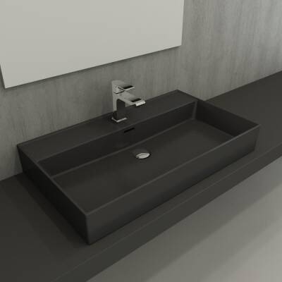 Bocchi Milano Tezgah Üstü Lavabo 80 cm Mat Antrasit 1377-020-0126 - BOCCHI (1)
