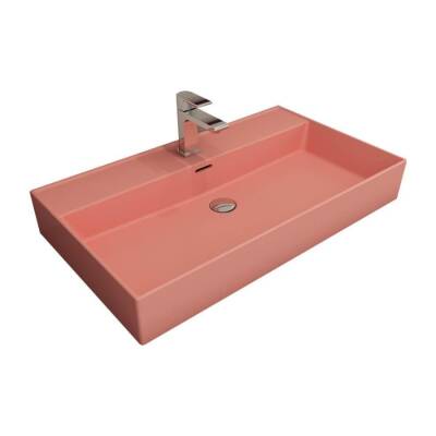 Bocchi Milano Tezgah Üstü Lavabo 80 cm Mat Somon 1377-032-0126 - BOCCHI