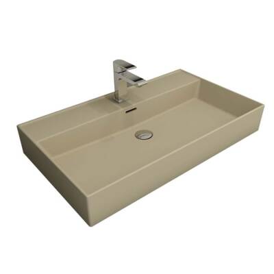 Bocchi Milano Tezgah Üstü Lavabo 80 cm Mat Yasemin 1377-007-0126 - BOCCHI